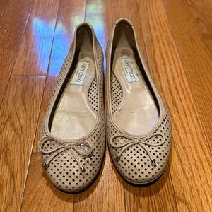 Jimmy Choo Neutral Ballet Flat